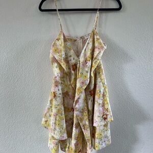Storia Floral Spaghetti Strap Romper